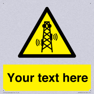 Custom warning RF radiation transmitter